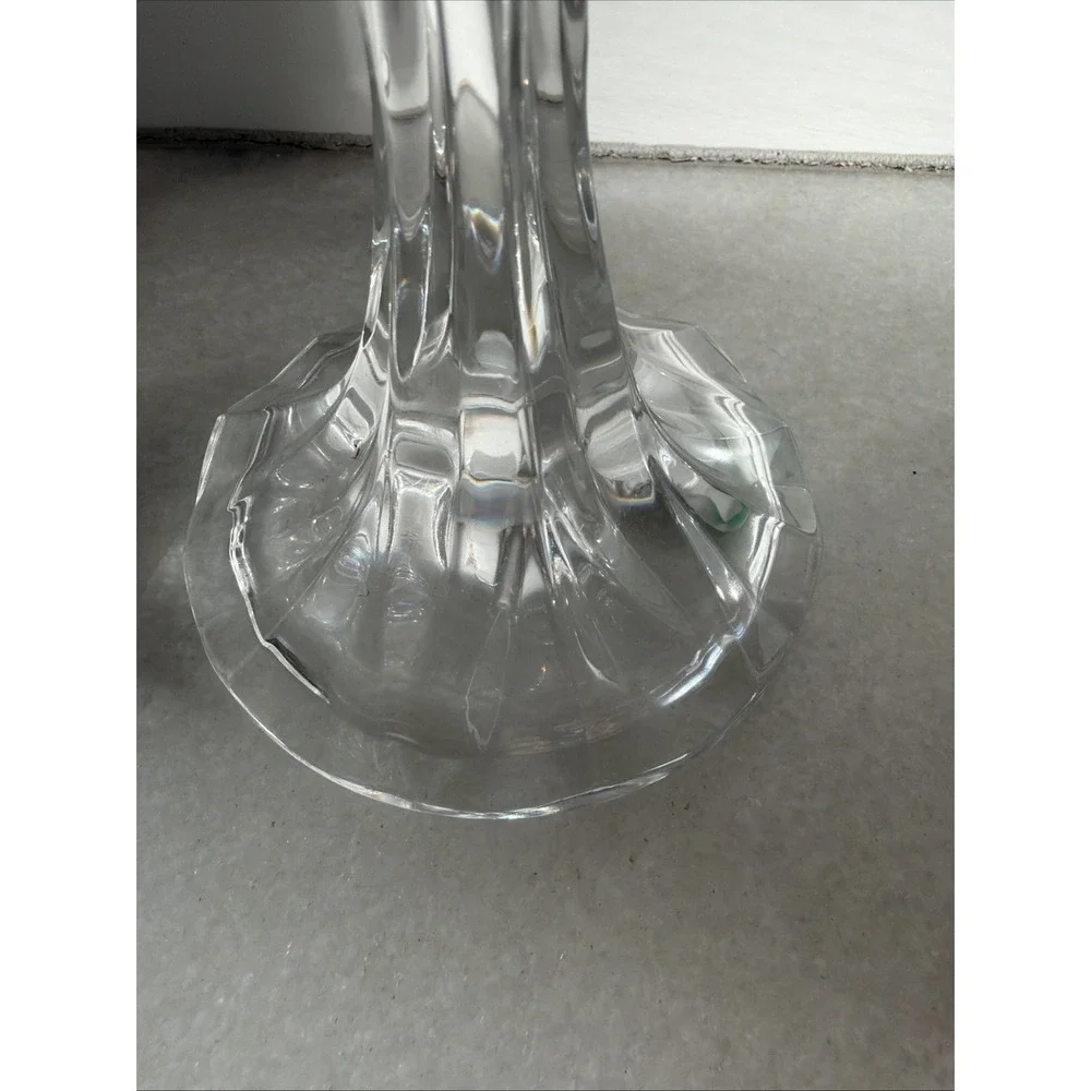 VTG 1999 FRENCH J. G. DURAND‎ Crystal GLASS CALLIOPE CANDLESTICKS Set Of 2 GW008